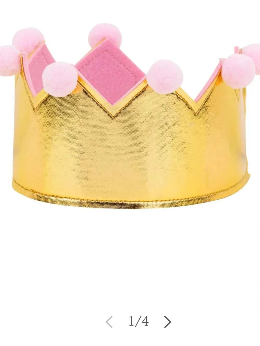 My Mind's Eye Princess Felt Crown - Gold and pink